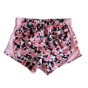 Nike Dri Fit big girls floral pink running shorts size L